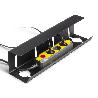 EMUCA LOTE DE 2 BANDEJAS ORGANIZADORAS DE CABLES PARA DEBAJO DE LA MESA, LARGO 430 MM, ACERO, PINTADO NEGRO