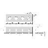 EMUCA LOTE DE 2 BANDEJAS ORGANIZADORAS DE CABLES PARA DEBAJO DE LA MESA, LARGO 430 MM, ACERO, PINTADO NEGRO