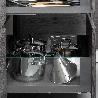 EMUCA CAJÓN EXTERIOR VERTEX 40KG CON LATERAL DE VIDRIO DE ALTURA 178MM, PROFUNDIDAD 500MM, ACERO Y ALUMINIO Y CRIST