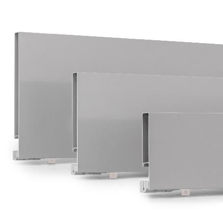 EMUCA CAJÓN EXTERIOR VERTEX 40KG DE ALTURA 178MM, PROFUNDIDAD 400MM, ACERO, PINTADO GRIS