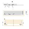 EMUCA KIT DE CAJÓN PARA COCINA O BAÑO VERTEX DE ALTURA 93MM CON TABLEROS INCLUIDOS, MÓDULO 450MM, PINTADO BLANCO