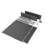 EMUCA KIT DE CAJÓN PARA COCINA O BAÑO VERTEX DE ALTURA 93MM CON REGULACIÓN 3D, TABLEROS INCLUIDOS, MÓDULO 600MM, GR