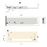 EMUCA KIT DE CAJÓN PARA COCINA O BAÑO VERTEX DE ALTURA 93MM CON REGULACIÓN 3D, TABLEROS INCLUIDOS, MÓDULO 900MM, PI