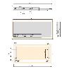 EMUCA KIT DE CAJÓN PARA COCINA O BAÑO VERTEX DE ALTURA 178MM CON TABLEROS INCLUIDOS, MÓDULO 450MM, PINTADO BLANCO