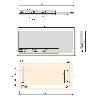 EMUCA KIT DE CAJÓN PARA COCINA O BAÑO VERTEX DE ALTURA 178MM  CON REGULACIÓN 3D, TABLEROS INCLUIDOS, MÓDULO 600MM, 