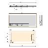 EMUCA KIT DE CAJÓN PARA COCINA O BAÑO VERTEX DE ALTURA 178MM CON REGULACIÓN 3D, TABLEROS INCLUIDOS, MÓDULO 900MM, P