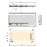EMUCA KIT DE CAJÓN PARA COCINA O BAÑO VERTEX DE ALTURA 178MM CON REGULACIÓN 3D, TABLEROS INCLUIDOS, MÓDULO 900MM, P