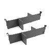 EMUCA KIT DE ACCESORIOS DIVISORES PARA INTERIOR DE CAJONES VERTEX-CONCEPT, ANCHO 600MM, ALUMINIO Y PLÁSTICO, GRIS A