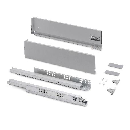 EMUCA CAJÓN EXTERIOR VERTEX CON REGULACIÓN 3D DE ALTURA 131MM, 40KG, PROFUNDIDAD 500MM, ACERO, PINTADO ALUMINIO