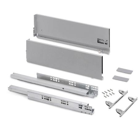 EMUCA CAJÓN EXTERIOR VERTEX CON REGULACIÓN 3D DE ALTURA 178MM, 40KG, PROFUNDIDAD 450MM, ACERO, PINTADO ALUMINIO