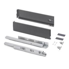 EMUCA CAJÓN EXTERIOR VERTEX CON REGULACIÓN 3D DE ALTURA 131MM, 40KG, ESPESOR DE TABLERO DE 18MM, PROFUNDIDAD 500MM,