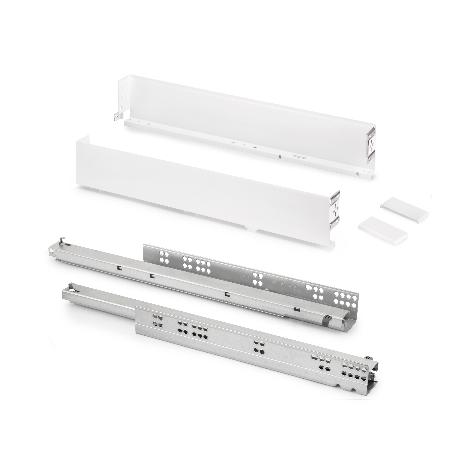 EMUCA CAJÓN EXTERIOR SIMPLEX 25KG DE ALTURA 88MM, PROFUNDIDAD 490MM, ACERO, PINTADO BLANCO