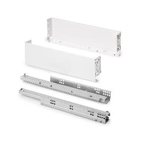 EMUCA CAJÓN EXTERIOR SIMPLEX 25KG DE ALTURA 122MM, PROFUNDIDAD 440MM, ACERO, PINTADO BLANCO