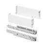EMUCA CAJÓN EXTERIOR SIMPLEX 25KG DE ALTURA 122MM, PROFUNDIDAD 440MM, ACERO, PINTADO BLANCO