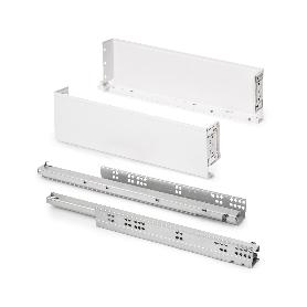 EMUCA CAJÓN EXTERIOR SIMPLEX 25KG DE ALTURA 122MM, PROFUNDIDAD 490MM, ACERO, PINTADO BLANCO