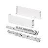 EMUCA CAJÓN EXTERIOR SIMPLEX 25KG DE ALTURA 122MM, PROFUNDIDAD 490MM, ACERO, PINTADO BLANCO
