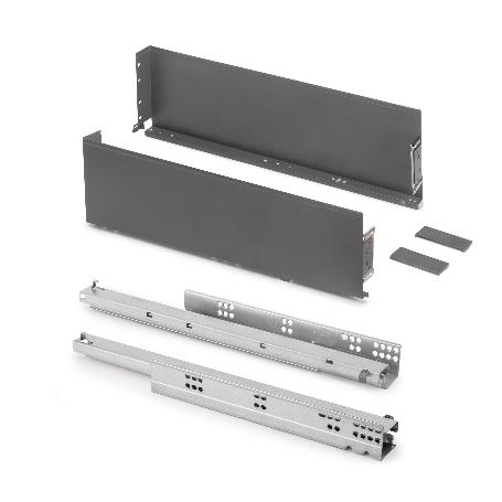 EMUCA CAJÓN EXTERIOR SIMPLEX 25KG DE ALTURA 159MM, PROFUNDIDAD 440MM, ACERO, GRIS ANTRACITA