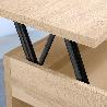 EMUCA JUEGO DE MECANISMOS ELEVABLES PARA MESAS DE CENTRO, PERMITE ELEVAR LA MESA 192MM, ACERO, PINTADO NEGRO