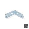 EMUCA LOTE DE 50 ESCUADRAS DE UNIÓN PARA MUEBLES, 42X42MM, 4 AGUJEROS, ACERO, CINCADO