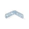 EMUCA LOTE DE 50 ESCUADRAS DE UNIÓN PARA MUEBLES, 42X42MM, 4 AGUJEROS, ACERO, CINCADO