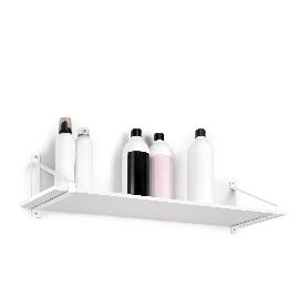 EMUCA JUEGO DE SOPORTES PARA ESTANTE DE MADERA SHELF CON FORMA TRIANGULAR, ACERO, PINTADO BLANCO