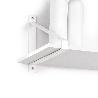 EMUCA JUEGO DE SOPORTES PARA ESTANTE DE MADERA SHELF CON FORMA TRIANGULAR, ACERO, PINTADO BLANCO