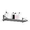 EMUCA JUEGO DE SOPORTES PARA ESTANTE DE MADERA SHELF CON FORMA TRIANGULAR, ACERO, PINTADO NEGRO