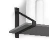 EMUCA JUEGO DE SOPORTES PARA ESTANTE DE MADERA SHELF CON FORMA TRIANGULAR, ACERO, PINTADO NEGRO