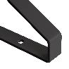 EMUCA JUEGO DE SOPORTES PARA ESTANTE DE MADERA SHELF CON FORMA TRIANGULAR, ACERO, PINTADO NEGRO