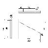 EMUCA JUEGO DE SOPORTES PARA ESTANTE DE MADERA SHELF CON FORMA TRIANGULAR, ACERO, PINTADO NEGRO