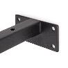 EMUCA JUEGO DE SOPORTES PARA ESTANTE DE MADERA SHELF RECTO DE TUBO CUADRADO, ACERO, PINTADO NEGRO