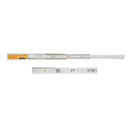 EMUCA JUEGO DE GUÍAS DE BOLAS PARA CAJONES CON EXTRACCIÓN TOTAL Y CIERRE SUAVE, ALTURA 45MM, LOGITUD 450MM, ACERO, 