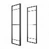 EMUCA JUEGO DE ESTRUCTURAS PARA ESTANTERÍA LADER, ALTURA 830MM, ACERO, PINTADO NEGRO