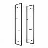 EMUCA JUEGO DE ESTRUCTURAS PARA ESTANTERÍA LADER, ALTURA 1150MM, ACERO, PINTADO NEGRO