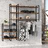 EMUCA JUEGO DE ESTRUCTURAS PARA ESTANTERÍA LADER, ALTURA 1790MM, ACERO, PINTADO NEGRO