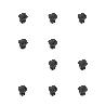 EMUCA LOTE DE 10 INTERRUPTORES PARA EMPOTRAR D21X21, PLÁSTICO, NEGRO