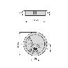 EMUCA LOTE DE 8 TAPAS PASACABLES CIRCULARES, DIÁMETRO 60MM, PARA ENCASTRAR, ZAMAK, CROMADO