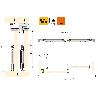 EMUCA KIT DE HERRAJES PARA ARMARIO DE 2 PUERTAS CORREDERAS Y CIERRE SUAVE PLACARD 81, PERFIL WAVE, ESPESOR 18MM, TA