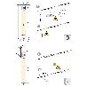 EMUCA KIT DE SISTEMA CORREDERO RAILWAY PARA PUERTAS CORREDERAS COLGADAS DE MADERA CON CIERRE SUAVE, 80KG, ALUMINIO,