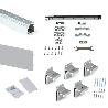 EMUCA KIT DE SISTEMA CORREDERO RAILWAY PARA PUERTAS CORREDERAS COLGADAS DE MADERA CON CIERRE SUAVE, 80KG, ALUMINIO,