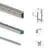 EMUCA KIT DE HERRAJES PARA ARMARIO DE 2 PUERTAS CORREDERAS Y CIERRE SUAVE PLACARD 81, PERFIL SHARP, ESPESOR 16MM, T