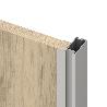EMUCA KIT DE HERRAJES PARA ARMARIO DE 2 PUERTAS CORREDERAS Y CIERRE SUAVE PLACARD 81, PERFIL SHARP, ESPESOR 16MM, T