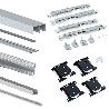 EMUCA KIT DE HERRAJES PARA ARMARIO DE 2 PUERTAS CORREDERAS Y CIERRE SUAVE PLACARD 90, PERFIL VALL, ESPESOR 19MM, TA