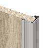 EMUCA KIT DE HERRAJES PARA ARMARIO DE 2 PUERTAS CORREDERAS Y CIERRE SUAVE PLACARD 90, PERFIL VALL, ESPESOR 19MM, TA