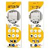 EMUCA KIT DE HERRAJES PARA ARMARIO DE 2 PUERTAS CORREDERAS Y CIERRE SUAVE PLACARD 74, PERFIL WAVE, ESPESOR 16MM, TA