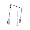 EMUCA COLGADOR ABATIBLE PARA PARED HANG, ANCHO REGULABLE 600-830MM, ACERO Y PLÁSTICO, CROMADO