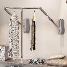 EMUCA COLGADOR ABATIBLE PARA PARED HANG, ANCHO REGULABLE 600-830MM, ACERO Y PLÁSTICO, CROMADO