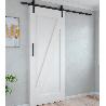 EMUCA KIT DE HERRAJES PARA UNA PUERTA CORREDERA COLGADA DE MADERA BARN, SIN CIERRE SUAVE, TABLEROS NO INCLUIDOS, AC