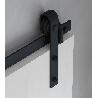 EMUCA KIT DE HERRAJES PARA UNA PUERTA CORREDERA COLGADA DE MADERA BARN, SIN CIERRE SUAVE, TABLEROS NO INCLUIDOS, AC