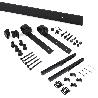 EMUCA KIT DE HERRAJES PARA UNA PUERTA CORREDERA COLGADA DE MADERA BARN, CON CIERRE SUAVE, TABLEROS NO INCLUIDOS, AC